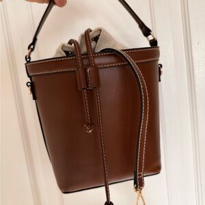 H&M Brown Leather Bucket Bag